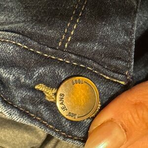 Vintage Lee Women's Straight Leg Jeans - Dark Blue Size 16